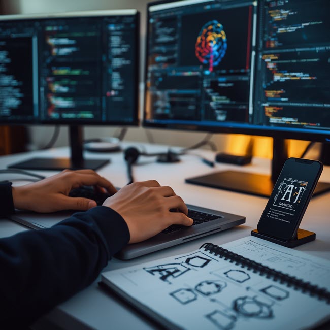 AI product strategy development workspace showing data-driven product management tools for customer and user-focused products