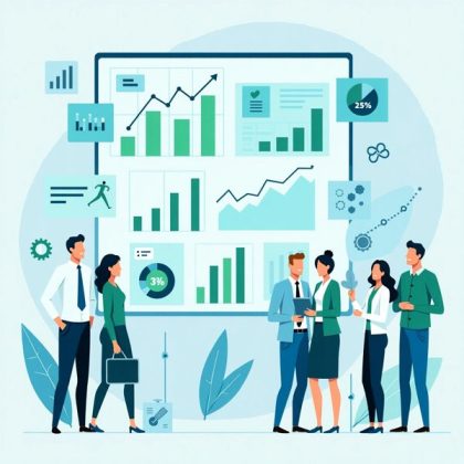 AI-powered marketing automation interface displaying tools for managing email marketing campaigns and automation tools for customer engagement.